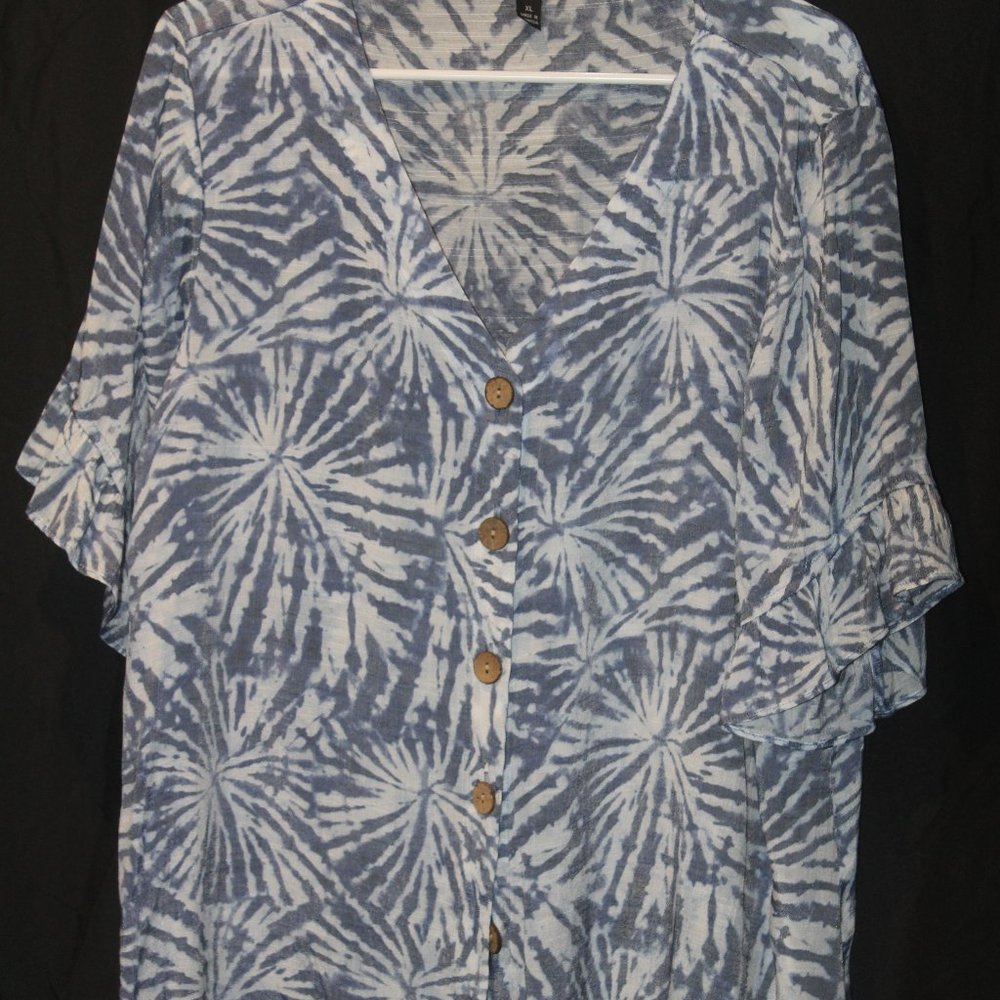 Blue Hawaiian Blouse